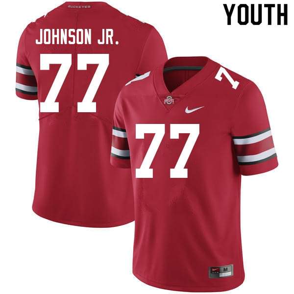 Youth Nike Ohio State Buckeyes Paris Johnson Jr. #77 Scarlet College Football Jersey Sport XAR22Q1E