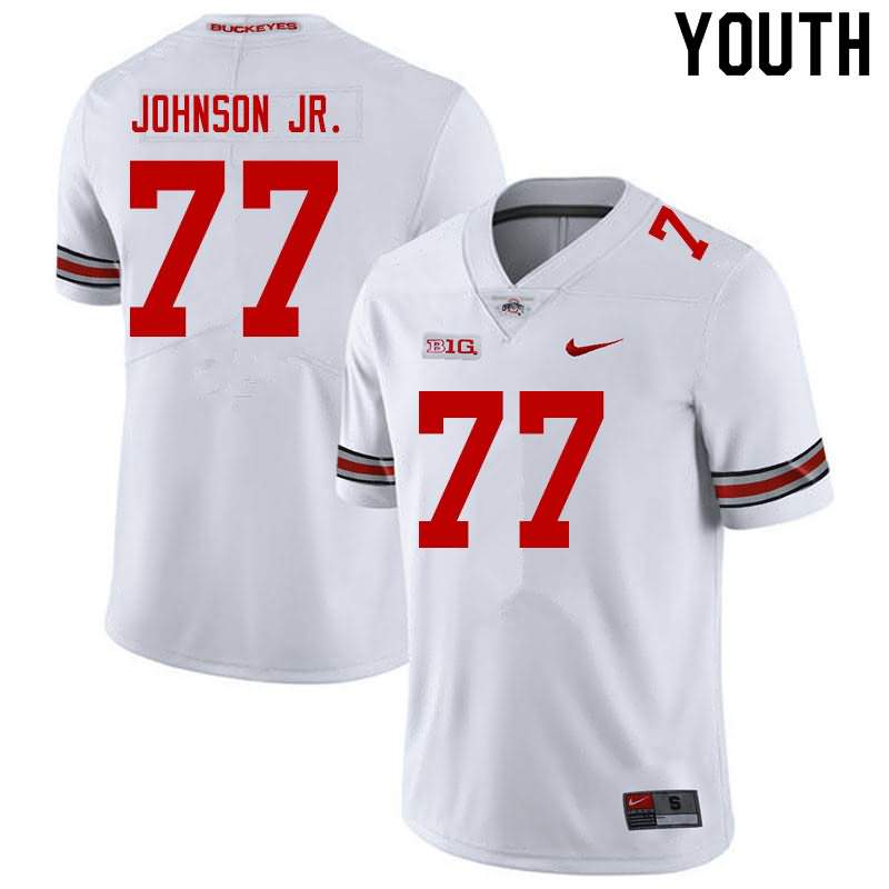 Youth Nike Ohio State Buckeyes Paris Johnson Jr. #77 White College Football Jersey On Sale OXV54Q2Q