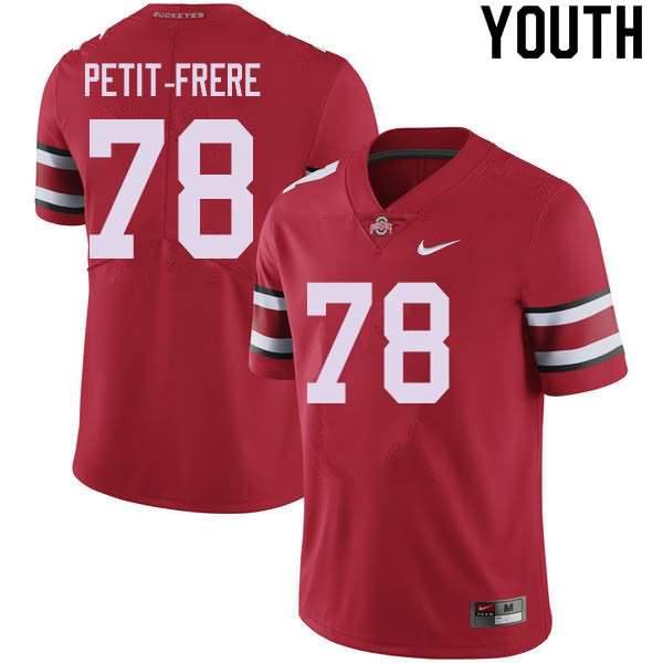 Youth Nike Ohio State Buckeyes Nicholas Petit-Frere #78 Red College Football Jersey Fashion MHA05Q1F