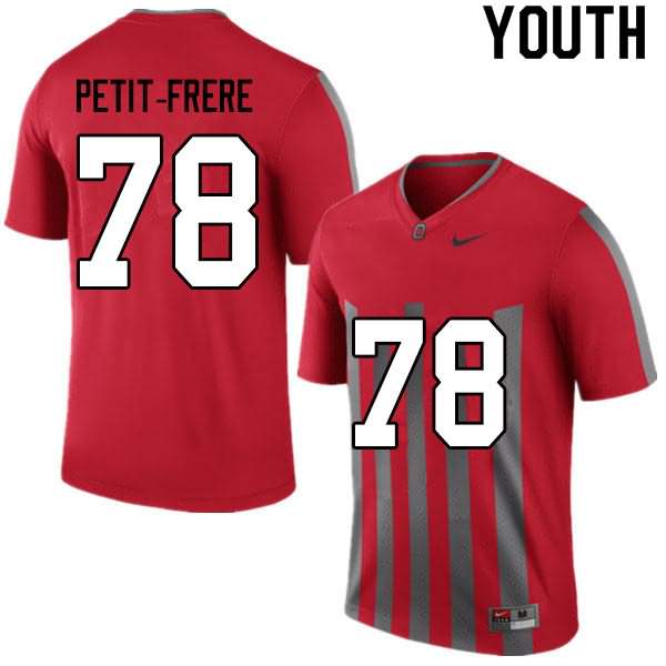 Youth Nike Ohio State Buckeyes Nicholas Petit-Frere #78 Retro College Football Jersey Wholesale FIM05Q5R