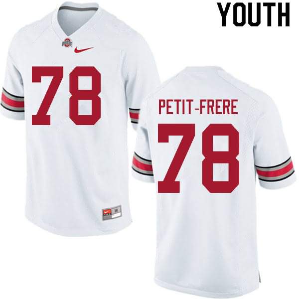 Youth Nike Ohio State Buckeyes Nicholas Petit-Frere #78 White College Football Jersey Top Deals MAZ86Q2B