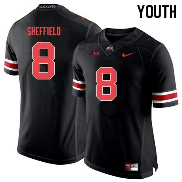 Youth Nike Ohio State Buckeyes Kendall Sheffield #8 Black Out College Football Jersey Top Quality IYQ70Q3Z