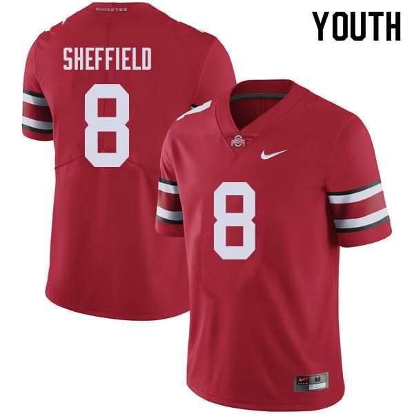 Youth Nike Ohio State Buckeyes Kendall Sheffield #8 Red College Football Jersey Super Deals UZO53Q2X