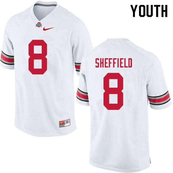 Youth Nike Ohio State Buckeyes Kendall Sheffield #8 White College Football Jersey Online FZC55Q5K