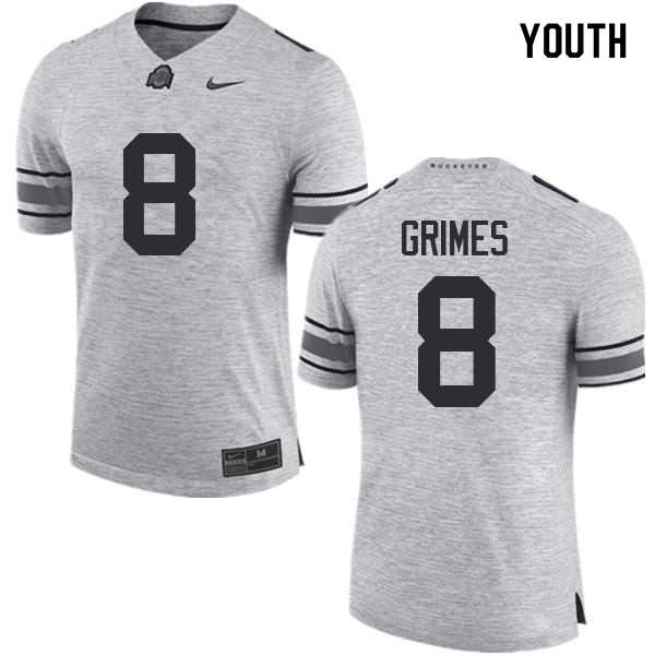 Youth Nike Ohio State Buckeyes Trevon Grimes #8 Gray College Football Jersey Discount XDM25Q6T