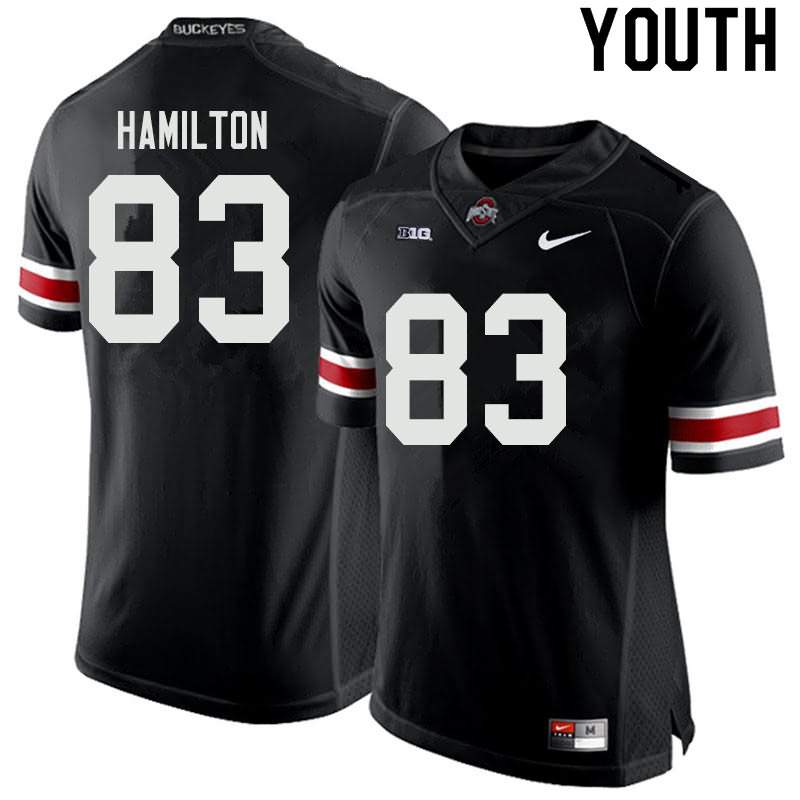 Youth Nike Ohio State Buckeyes Cormontae Hamilton #83 Black College Football Jersey Fashion SYR44Q6I