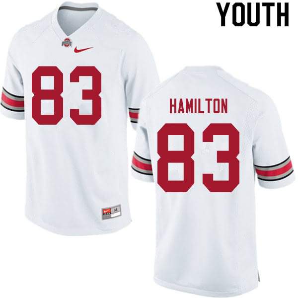 Youth Nike Ohio State Buckeyes Cormontae Hamilton #83 White College Football Jersey Authentic OVR08Q1R