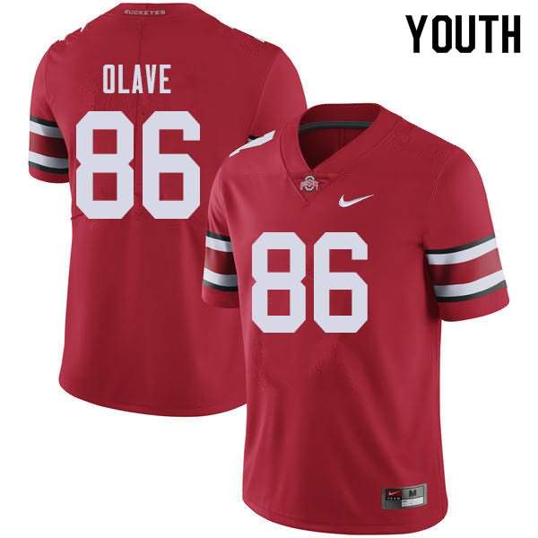 Youth Nike Ohio State Buckeyes Chris Olave #86 Red College Football Jersey Lifestyle FNP32Q1H