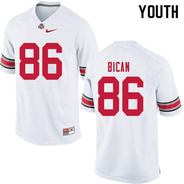 Youth Nike Ohio State Buckeyes Gage Bican #86 White College Football Jersey February ODB03Q8N