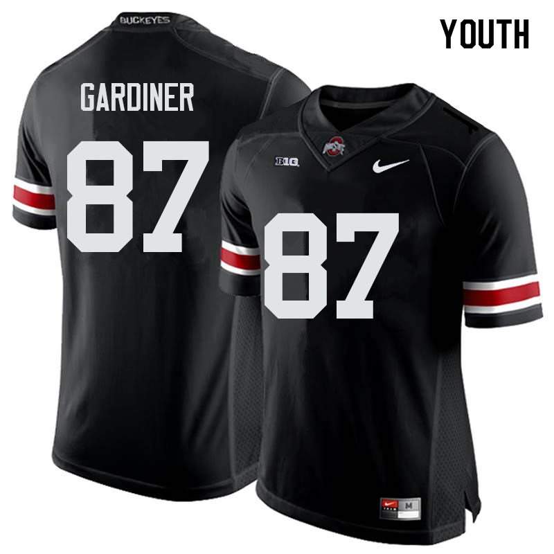 Youth Nike Ohio State Buckeyes Ellijah Gardiner #87 Black College Football Jersey February DMS17Q7A