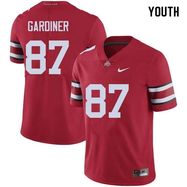 Youth Nike Ohio State Buckeyes Ellijah Gardiner #87 Red College Football Jersey Hot Sale PFS32Q8F