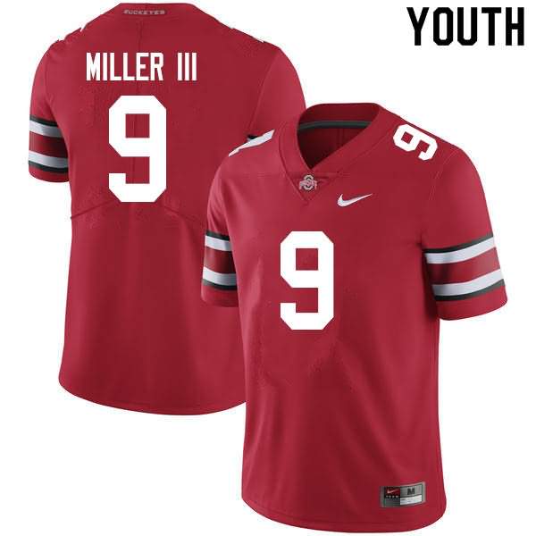 Youth Nike Ohio State Buckeyes Jack Miller III #9 Scarlet College Football Jersey Discount JET86Q2F