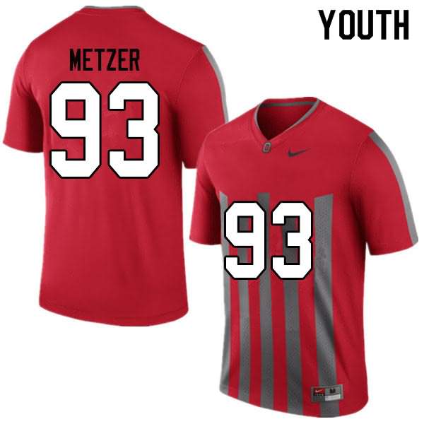 Youth Nike Ohio State Buckeyes Jake Metzer #93 Throwback College Football Jersey Limited YKW51Q4L