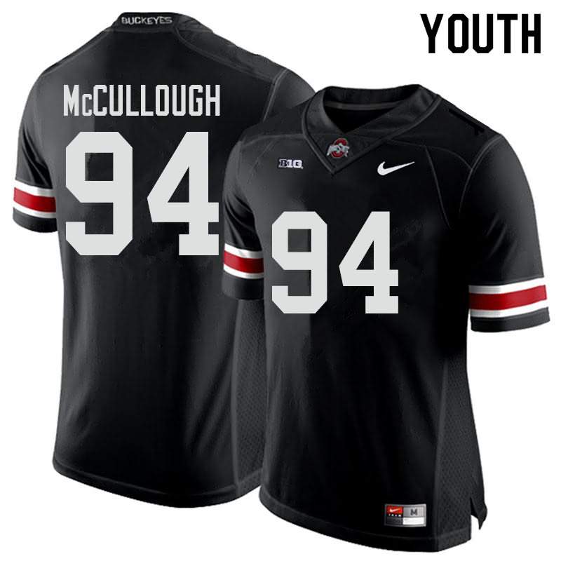 Youth Nike Ohio State Buckeyes Roen McCullough #94 Black College Football Jersey Designated PRR46Q0Z
