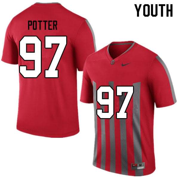 Youth Nike Ohio State Buckeyes Noah Potter #97 Throwback College Football Jersey New Style XXQ15Q4M