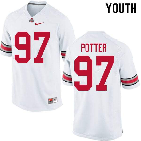 Youth Nike Ohio State Buckeyes Noah Potter #97 White College Football Jersey June KQY54Q3A