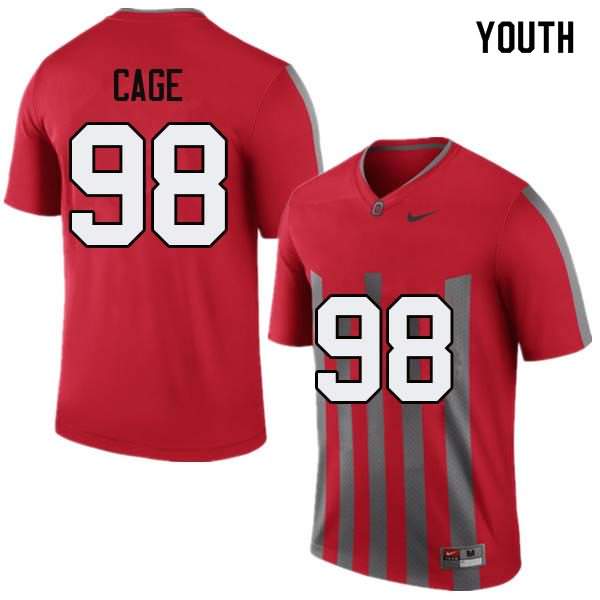 Youth Nike Ohio State Buckeyes Jerron Cage #98 Throwback College Football Jersey Colors LYV67Q8A