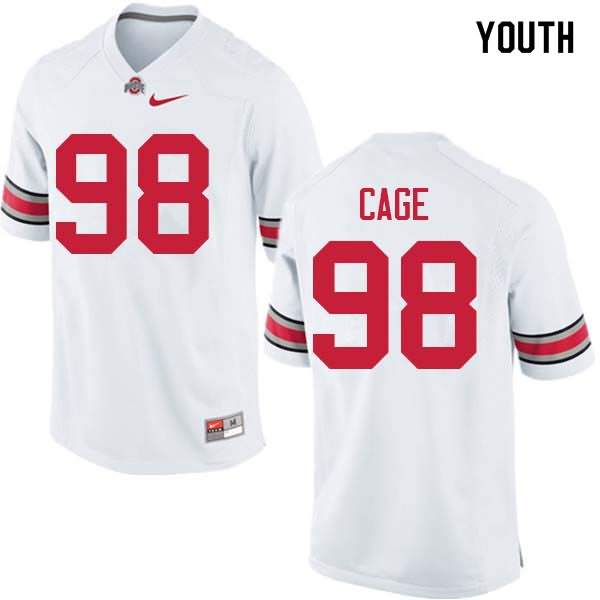 Youth Nike Ohio State Buckeyes Jerron Cage #98 White College Football Jersey Online GPB21Q7I
