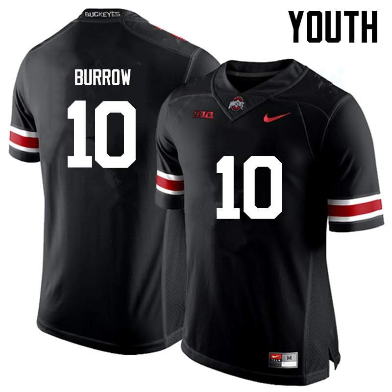 Youth Nike Ohio State Buckeyes Joe Burrow #10 Black College Football Jersey September HAK33Q3B