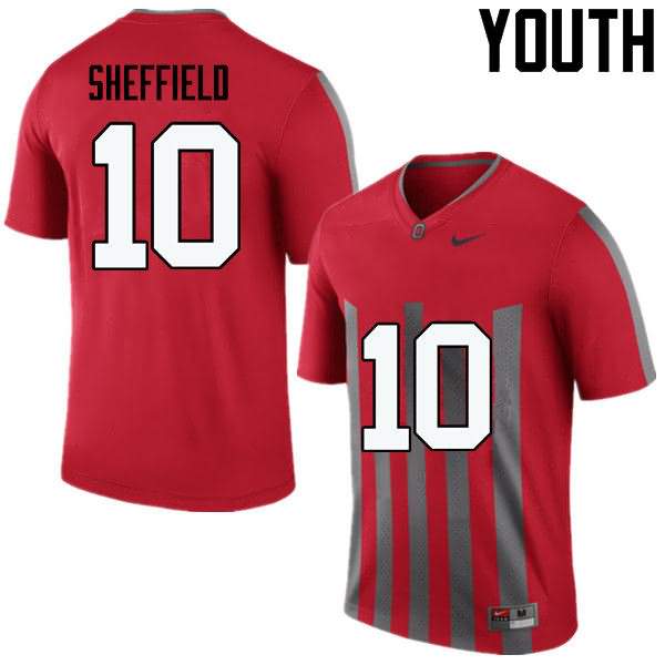 Youth Nike Ohio State Buckeyes Kendall Sheffield #10 Throwback College Football Jersey Supply LGQ88Q3J