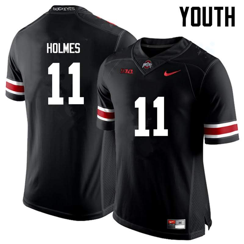 Youth Nike Ohio State Buckeyes Jalyn Holmes #11 Black College Football Jersey OG EJM38Q8S