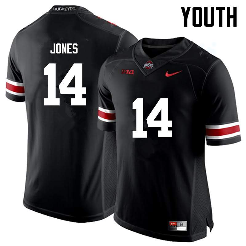 Youth Nike Ohio State Buckeyes Keandre Jones #14 Black College Football Jersey Real MAJ34Q7V