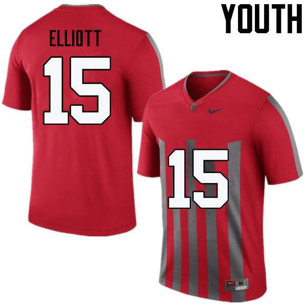 Youth Nike Ohio State Buckeyes Ezekiel Elliott #15 Throwback College Football Jersey For Sale ITY65Q8U