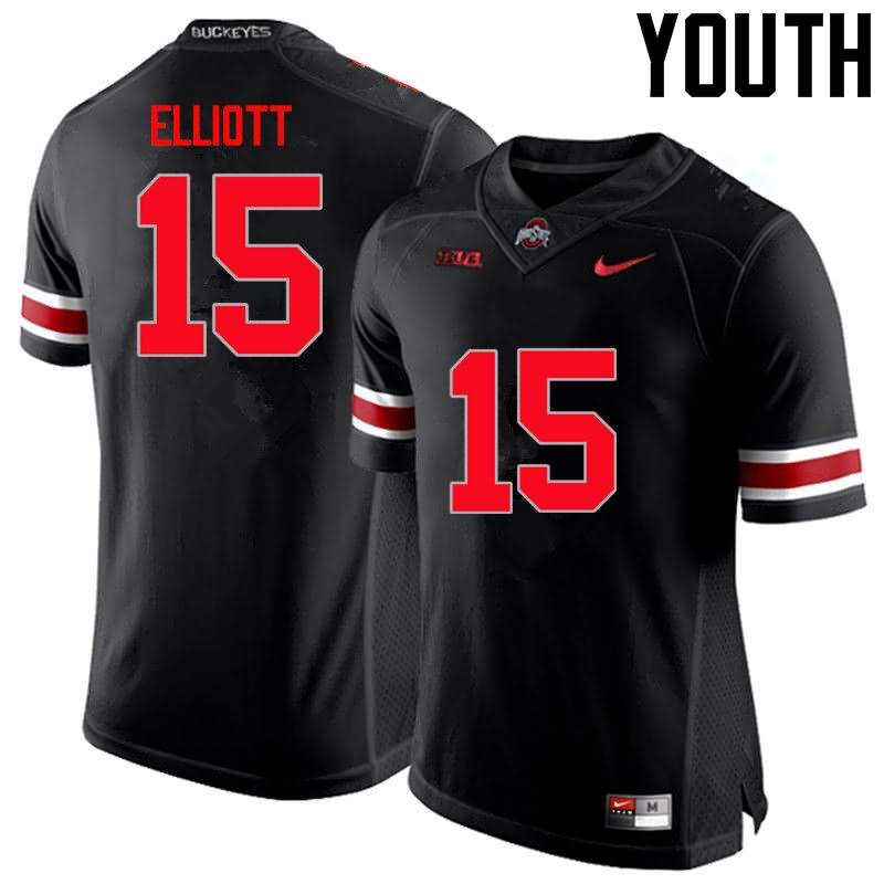 Youth Nike Ohio State Buckeyes Ezekiel Elliott #15 Black College Limited Football Jersey Breathable XGN43Q8F