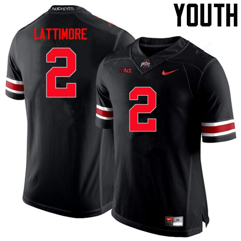Youth Nike Ohio State Buckeyes Marshon Lattimore #2 Black College Limited Football Jersey Online NLQ55Q8C