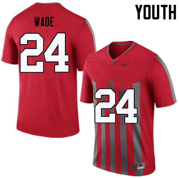 Youth Nike Ohio State Buckeyes Shaun Wade #24 Throwback College Football Jersey Winter GLW40Q8N