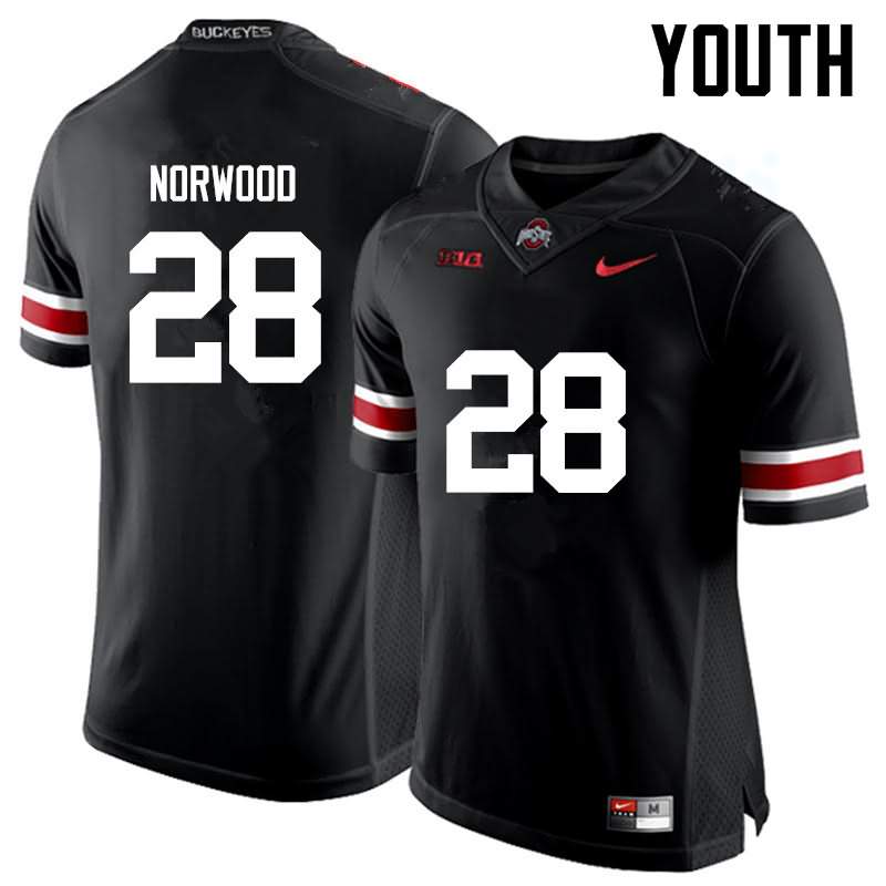 Youth Nike Ohio State Buckeyes Joshua Norwood #28 Black College Football Jersey Freeshipping CDY60Q5E