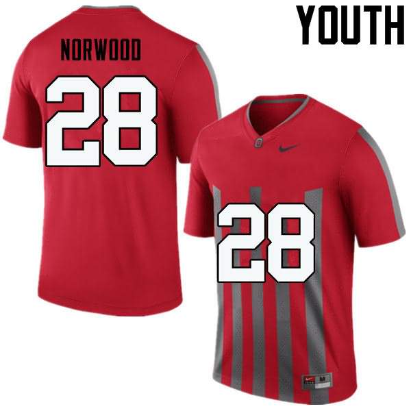 Youth Nike Ohio State Buckeyes Joshua Norwood #28 Throwback College Football Jersey Wholesale NWY74Q2L