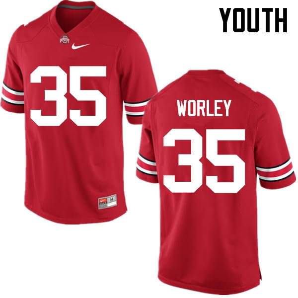 Youth Nike Ohio State Buckeyes Chris Worley #35 Red College Football Jersey Summer KDD14Q3A