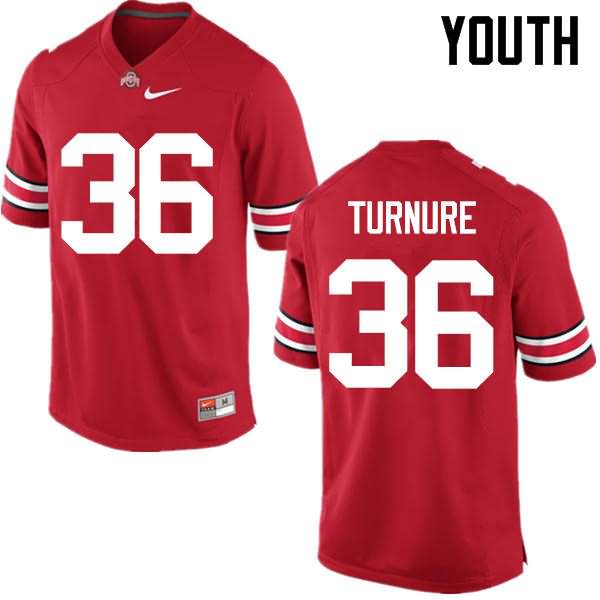 Youth Nike Ohio State Buckeyes Zach Turnure #36 Red College Football Jersey Copuon REP46Q6H