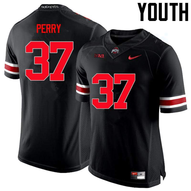 Youth Nike Ohio State Buckeyes Joshua Perry #37 Black College Limited Football Jersey Designated DMT54Q4L