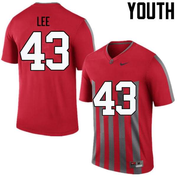Youth Nike Ohio State Buckeyes Darron Lee #43 Throwback College Football Jersey Breathable WFN34Q4G