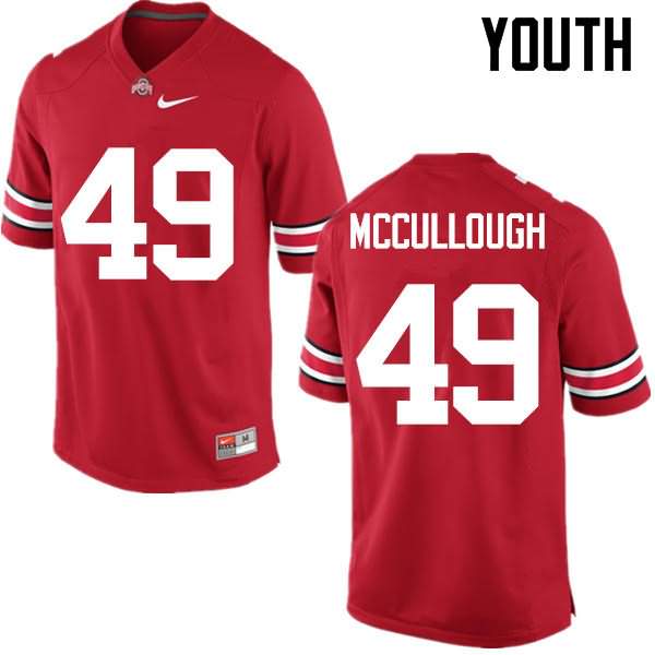 Youth Nike Ohio State Buckeyes Liam McCullough #49 Red College Football Jersey Lightweight LPA50Q0P