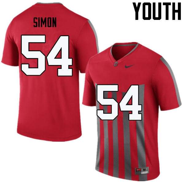 Youth Nike Ohio State Buckeyes John Simon #54 Throwback College Football Jersey Authentic JTE16Q1T
