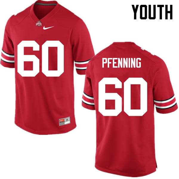 Youth Nike Ohio State Buckeyes Blake Pfenning #60 Red College Football Jersey Trade UVX44Q6I