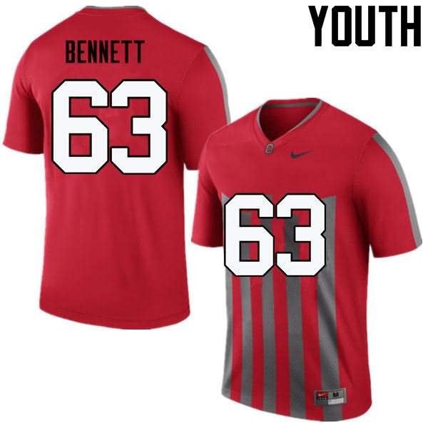 Youth Nike Ohio State Buckeyes Michael Bennett #63 Throwback College Football Jersey Best UTK35Q2W