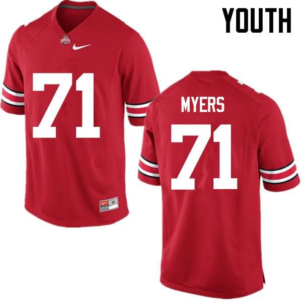 Youth Nike Ohio State Buckeyes Josh Myers #71 Red College Football Jersey December KWT75Q5K