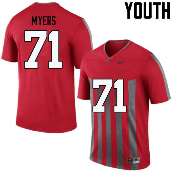 Youth Nike Ohio State Buckeyes Josh Myers #71 Throwback College Football Jersey Freeshipping VLL72Q3L