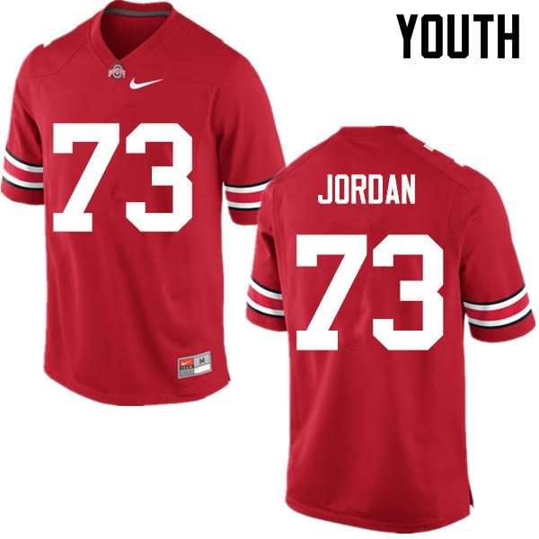 Youth Nike Ohio State Buckeyes Michael Jordan #73 Red College Football Jersey New Arrival PJV76Q2L