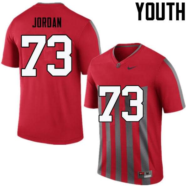 Youth Nike Ohio State Buckeyes Michael Jordan #73 Throwback College Football Jersey January XRB56Q7M
