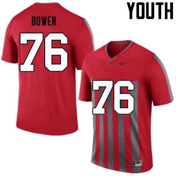 Youth Nike Ohio State Buckeyes Branden Bowen #76 Throwback College Football Jersey Official RQS83Q1K