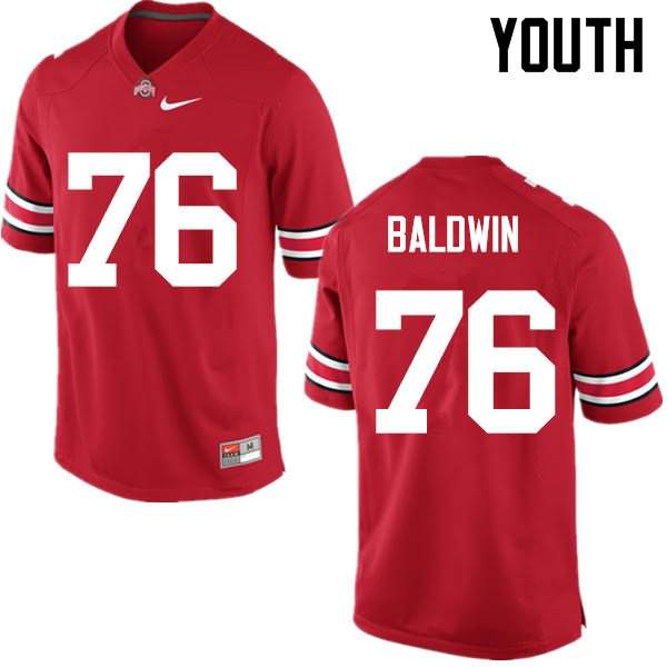 Youth Nike Ohio State Buckeyes Darryl Baldwin #76 Red College Football Jersey August EZA40Q5R