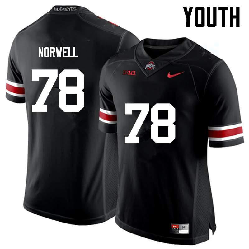 Youth Nike Ohio State Buckeyes Andrew Norwell #78 Black College Football Jersey Official AZX63Q6P