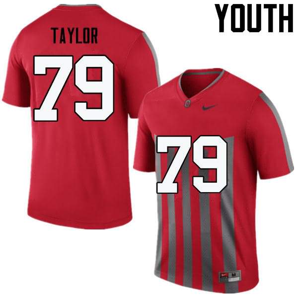 Youth Nike Ohio State Buckeyes Brady Taylor #79 Throwback College Football Jersey December SEE31Q2K