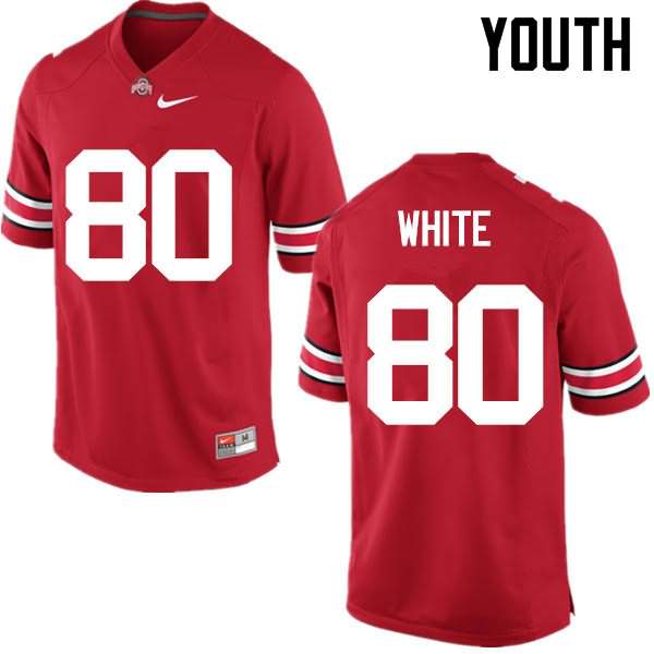 Youth Nike Ohio State Buckeyes Brendon White #80 Red College Football Jersey Spring IRS14Q2W