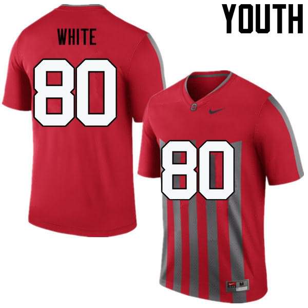 Youth Nike Ohio State Buckeyes Brendon White #80 Throwback College Football Jersey January SIB06Q1V